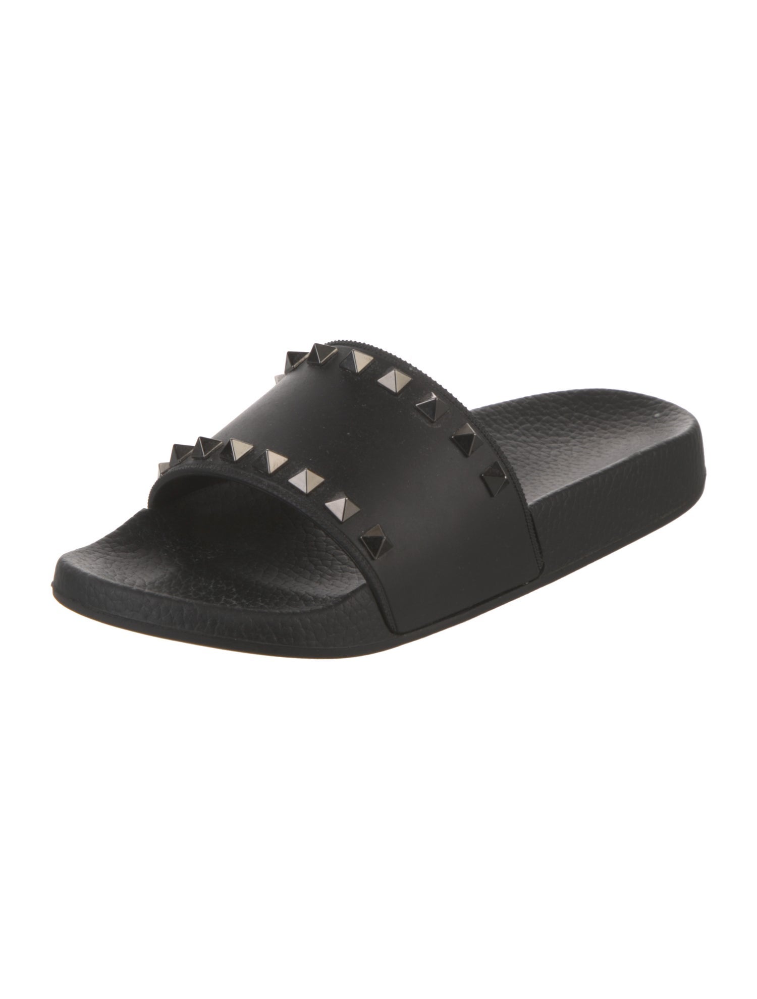 Valentino Rockstud Accents Rubber Slides