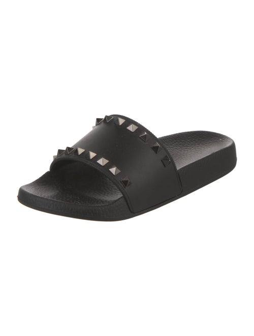 Valentino Rockstud Accents Rubber Slides