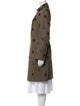 Valentino Wool Polka Dot Print Peacoat