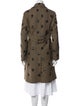 Valentino Wool Polka Dot Print Peacoat