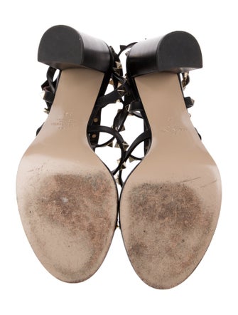 Valentino Rockstud Accents Leather Gladiator Sandals