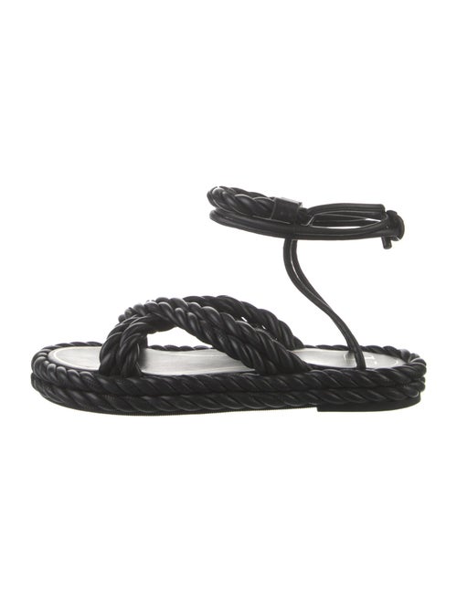 Valentino Leather Braided Accents Sandals
