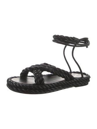 Valentino Leather Braided Accents Sandals