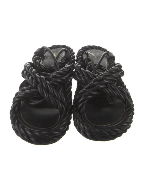 Valentino Leather Braided Accents Sandals