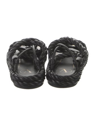 Valentino Leather Braided Accents Sandals