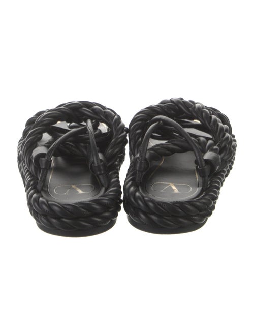 Valentino Leather Braided Accents Sandals