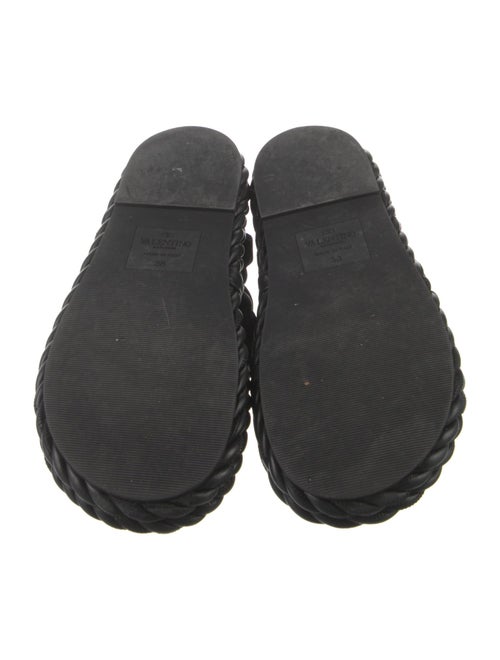 Valentino Leather Braided Accents Sandals