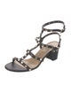 Valentino Rockstud Accents Leather Gladiator Sandals