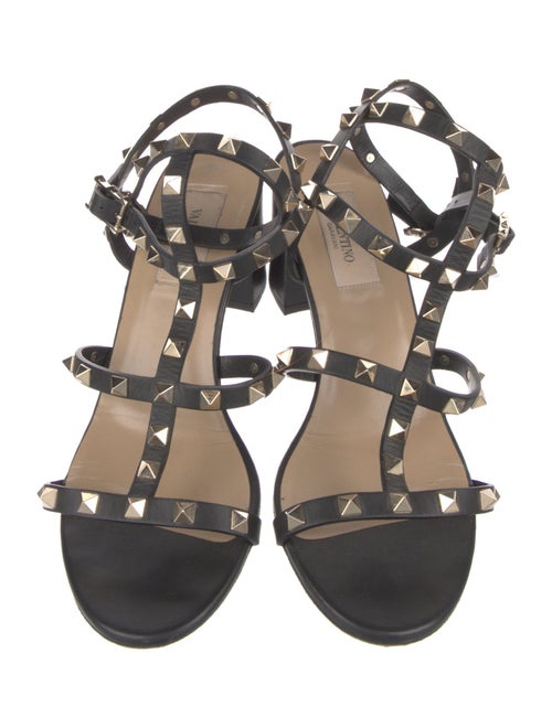 Valentino Rockstud Accents Leather Gladiator Sandals