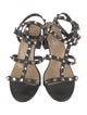 Valentino Rockstud Accents Leather Gladiator Sandals