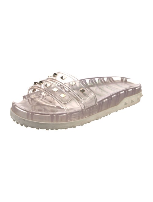 Valentino Rockstud Accents Rubber Slides