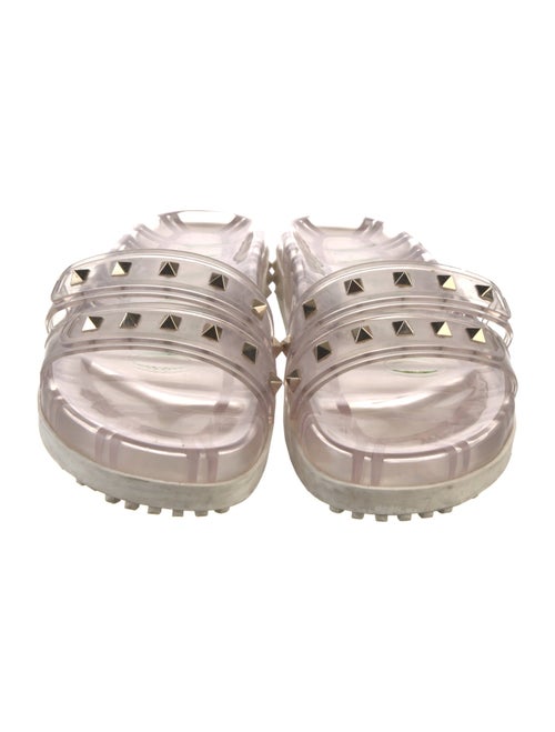 Valentino Rockstud Accents Rubber Slides