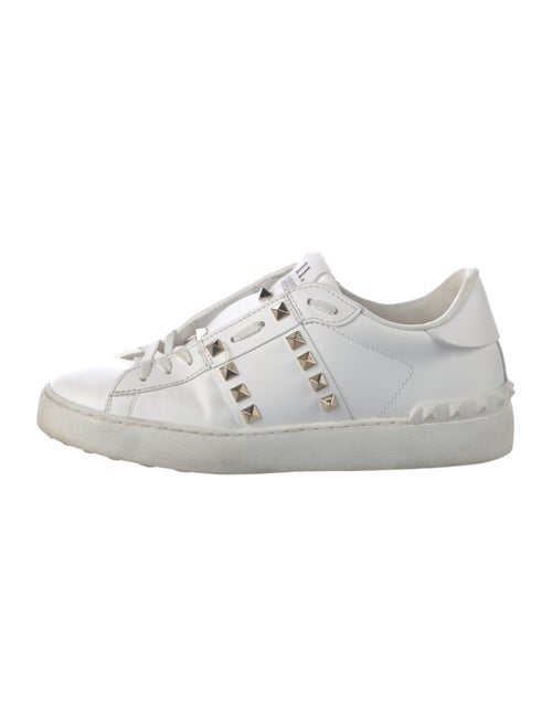 Valentino Rockstud Accents Leather Sneakers