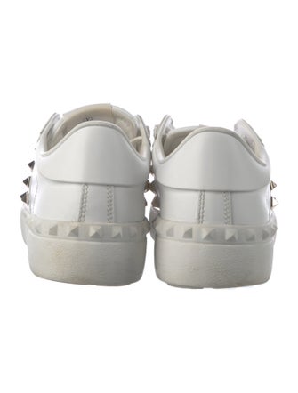 Valentino Rockstud Accents Leather Sneakers