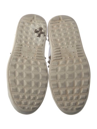 Valentino Rockstud Accents Leather Sneakers