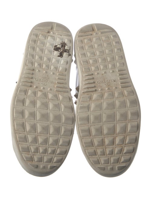 Valentino Rockstud Accents Leather Sneakers