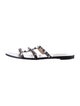 Valentino Rockstud Accents Leather Slides