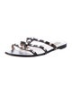 Valentino Rockstud Accents Leather Slides