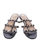 Valentino Rockstud Accents Leather Slides