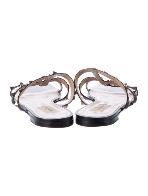 Valentino Rockstud Accents Leather Slides