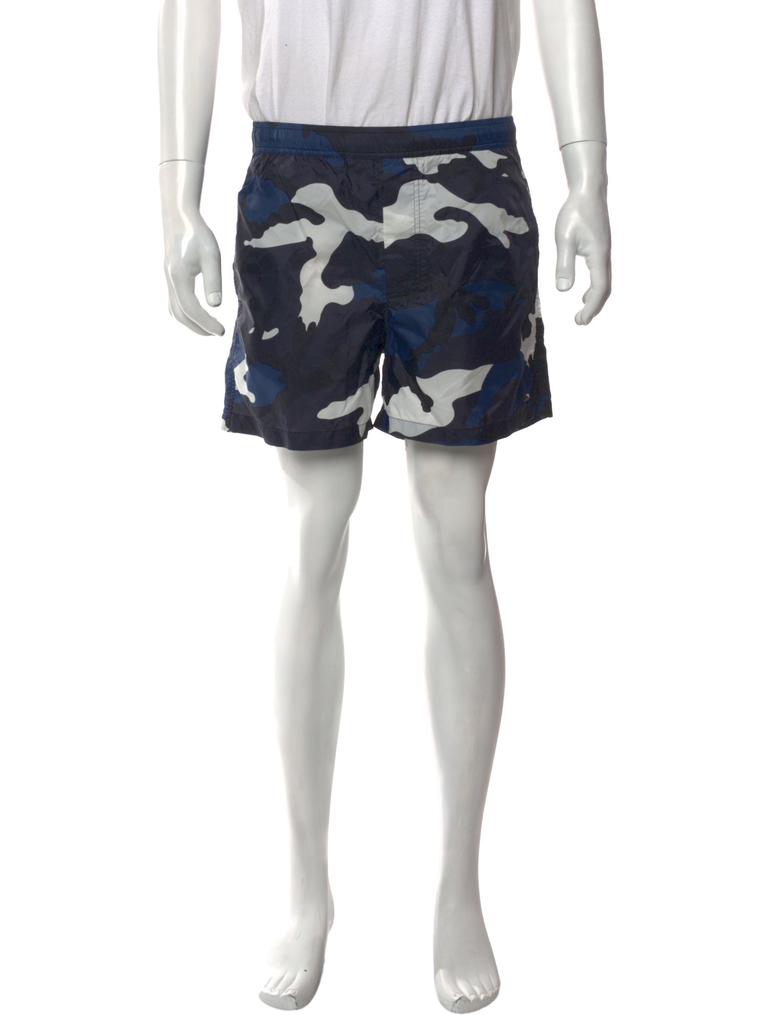 Valentino Rockstud Accents Printed Swim Trunks