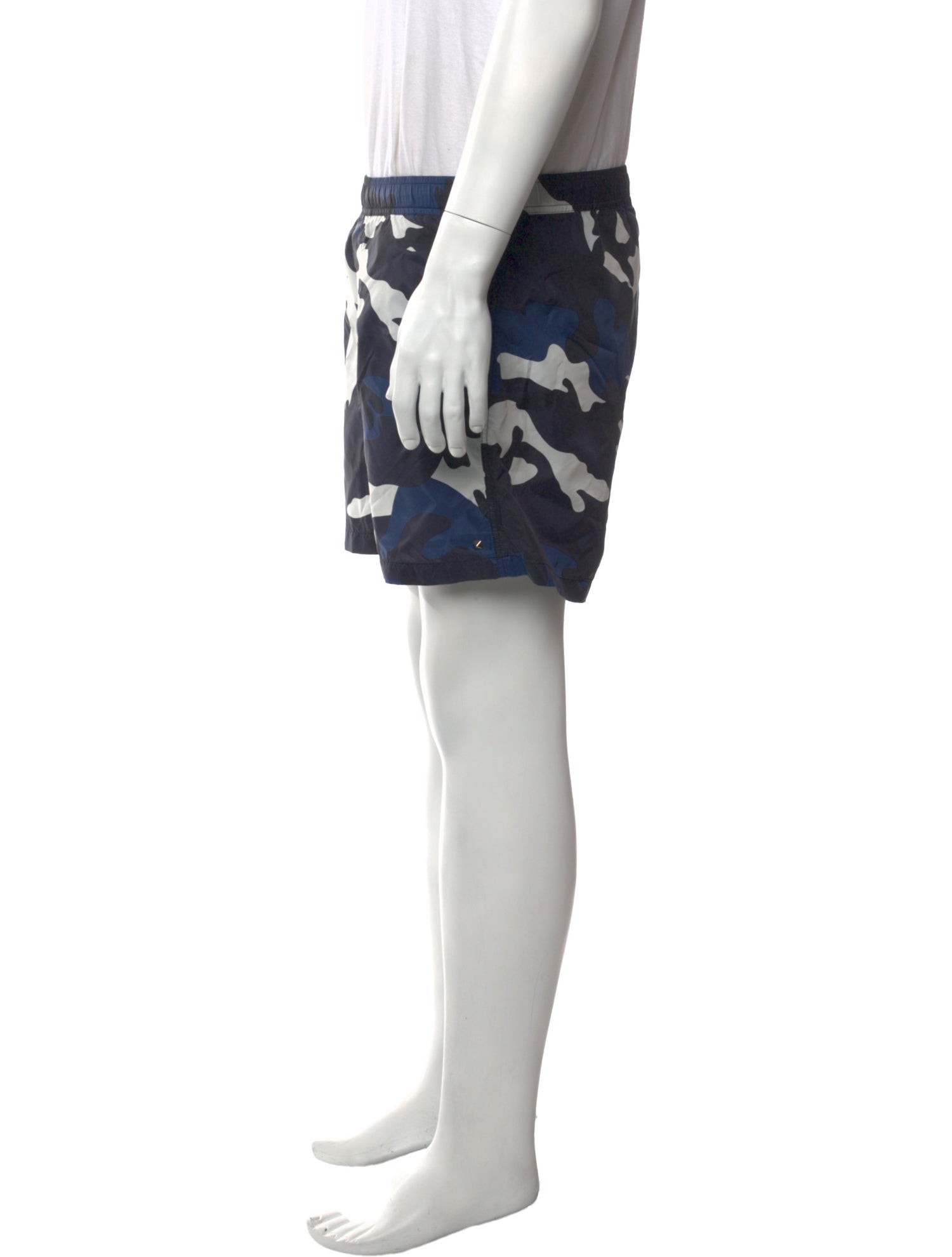 Valentino Rockstud Accents Printed Swim Trunks