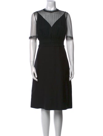 Valentino Crew Neck Midi Length Dress