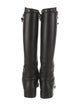 Valentino Rockstud Accents Leather Riding Boots