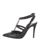 Valentino Rockstud Accents Leather T-Strap Pumps