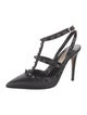 Valentino Rockstud Accents Leather T-Strap Pumps
