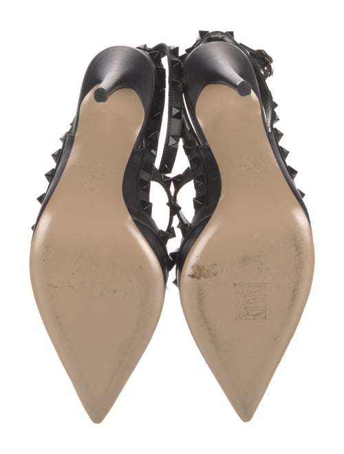 Valentino Rockstud Accents Leather T-Strap Pumps