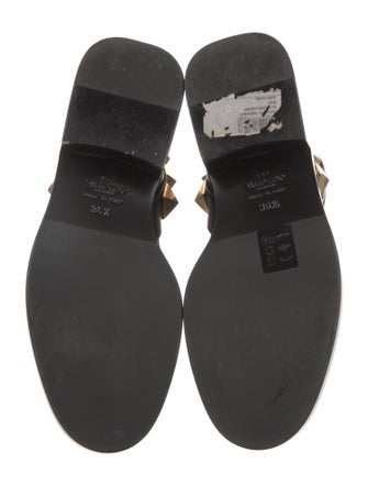 Valentino Leather Studded Accents Moto Boots