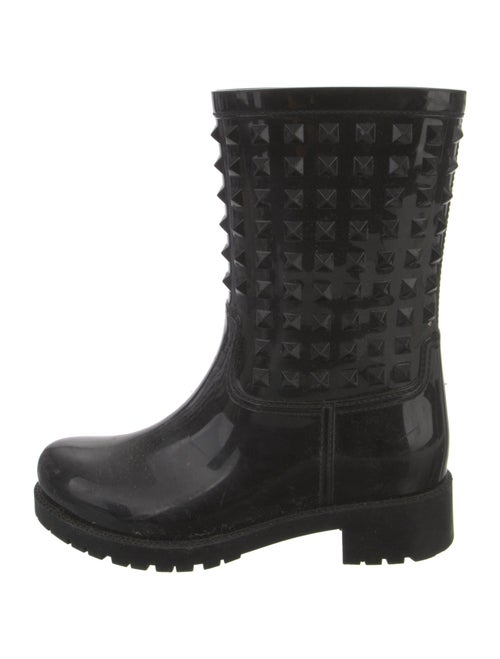 Valentino Rubber Studded Accents Rain Boots