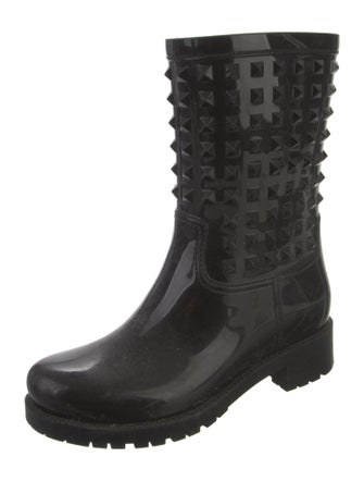 Valentino Rubber Studded Accents Rain Boots