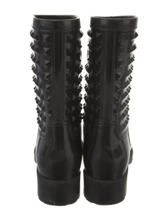 Valentino Rubber Studded Accents Rain Boots