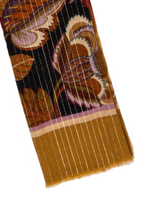 Valentino Wool Floral Print Scarf