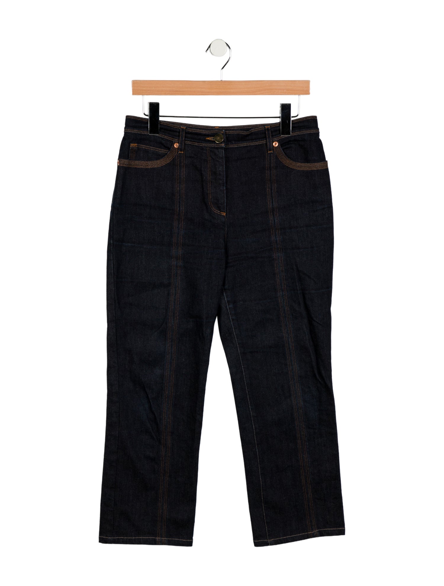 Valentino Mid-Rise Straight Leg Jeans