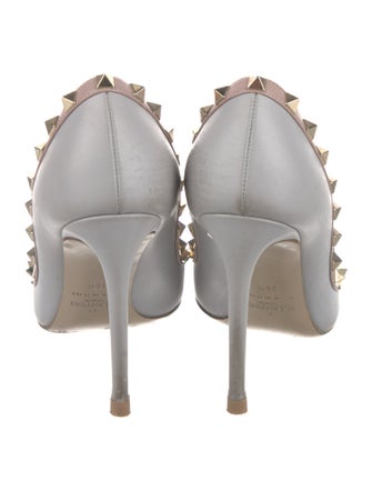 Valentino Rockstud Accents Leather Pumps