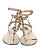 Valentino Rockstud Accents Leather Gladiator Sandals
