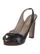 Valentino Patent Leather Bow Accents Slingback Sandals