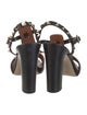 Valentino Rockstud Accents Leather Slingback Sandals