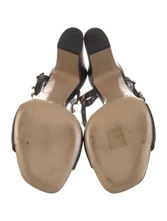 Valentino Rockstud Accents Leather Slingback Sandals