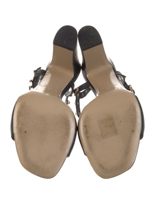 Valentino Rockstud Accents Leather Slingback Sandals