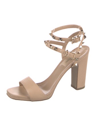 Valentino Rockstud Accents Leather Sandals
