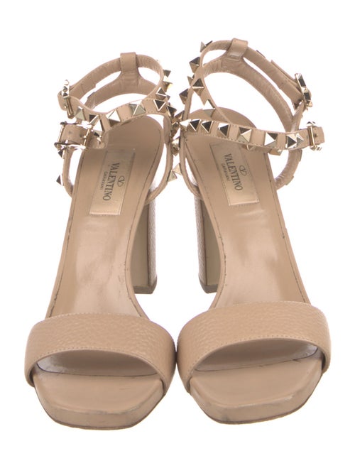 Valentino Rockstud Accents Leather Sandals