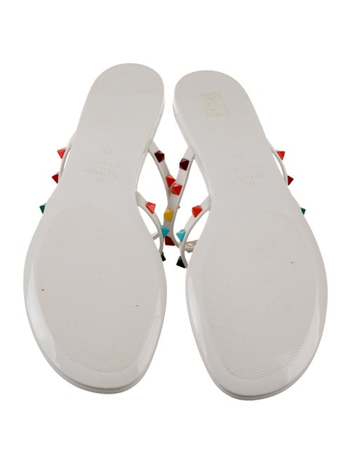 Valentino Rockstud Accents Rubber Slides