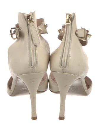 Valentino Rockstud Accents Leather D'Orsay Pumps