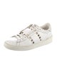 Valentino Rockstud Accents Leather Sneakers