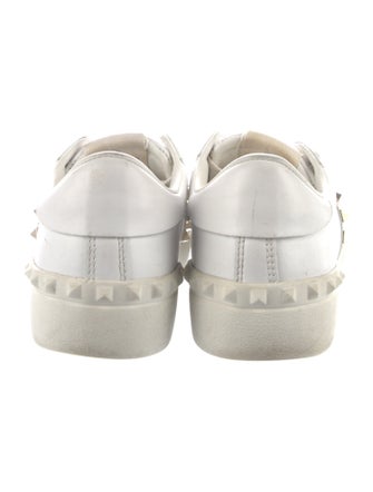 Valentino Rockstud Accents Leather Sneakers