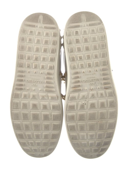 Valentino Rockstud Accents Leather Sneakers